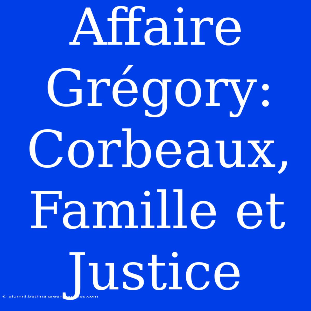 Affaire Grégory: Corbeaux, Famille Et Justice  