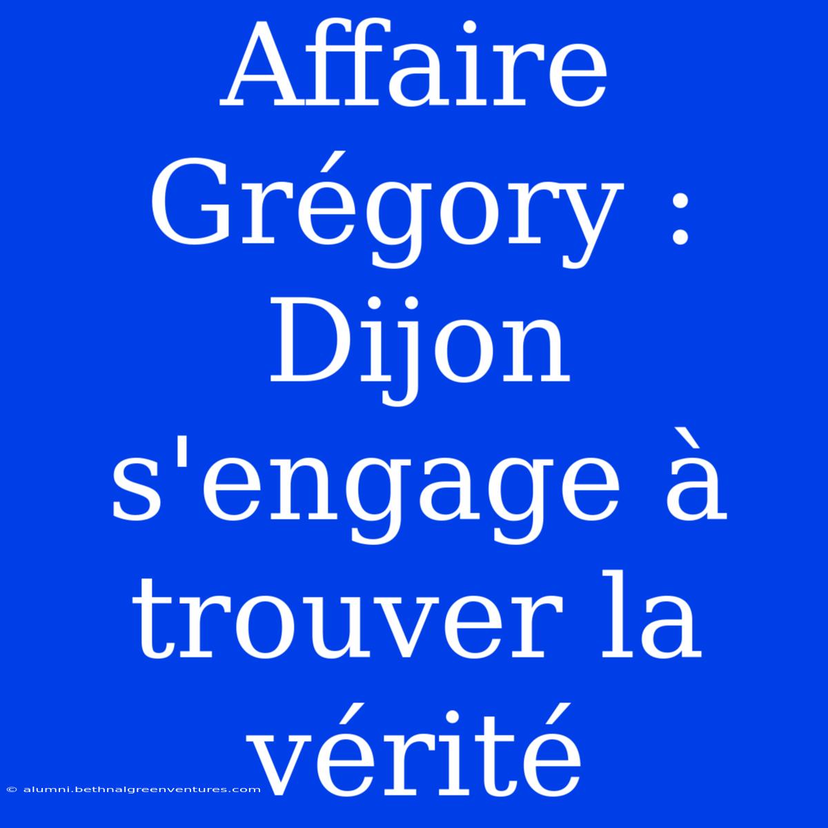 Affaire Grégory : Dijon S'engage À Trouver La Vérité