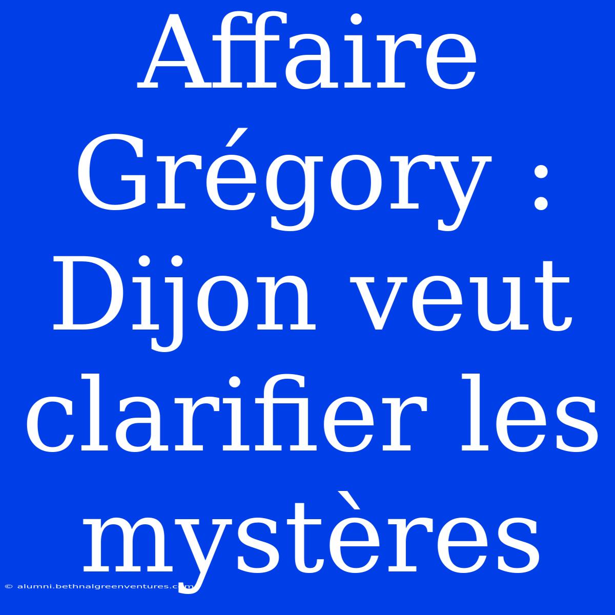 Affaire Grégory : Dijon Veut Clarifier Les Mystères