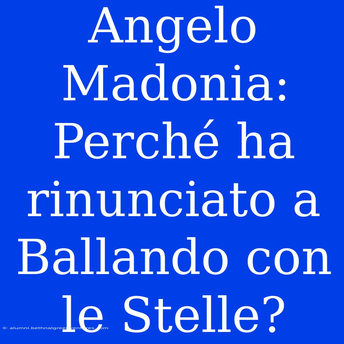 Angelo Madonia: Perché Ha Rinunciato A Ballando Con Le Stelle?