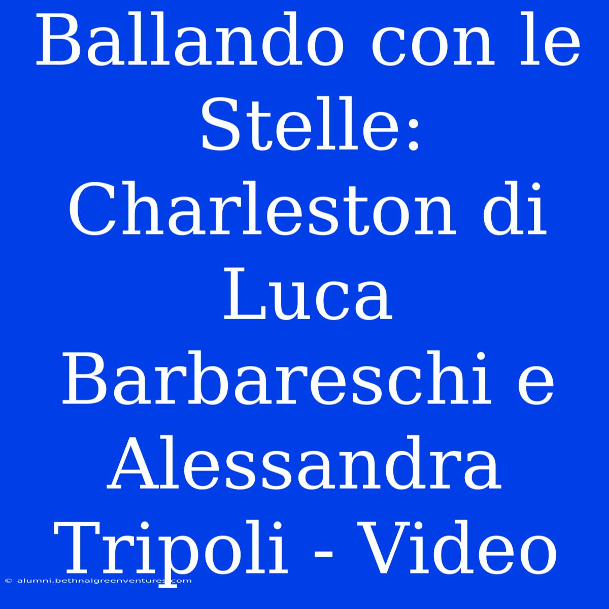 Ballando Con Le Stelle: Charleston Di Luca Barbareschi E Alessandra Tripoli - Video 