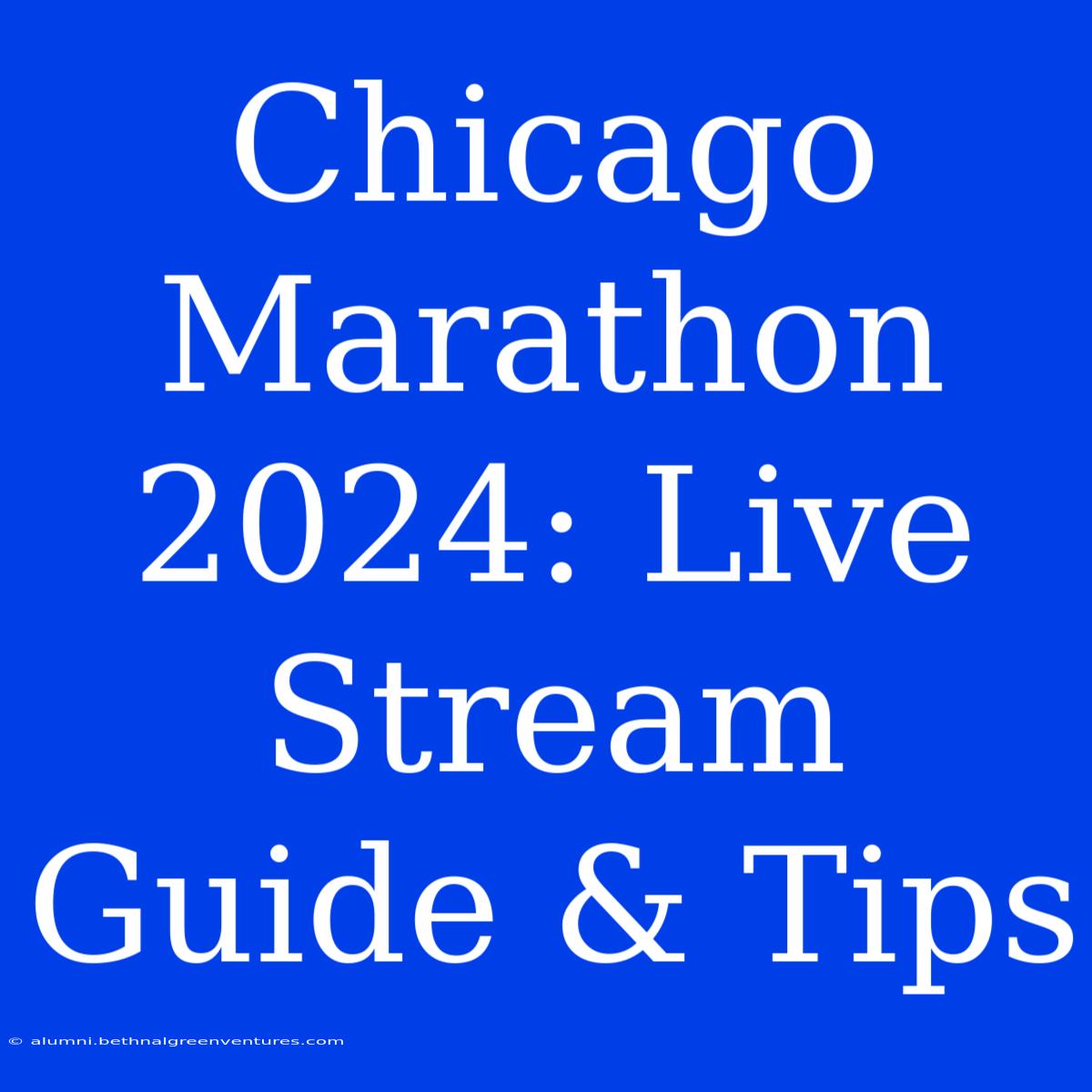 Chicago Marathon 2024: Live Stream Guide & Tips