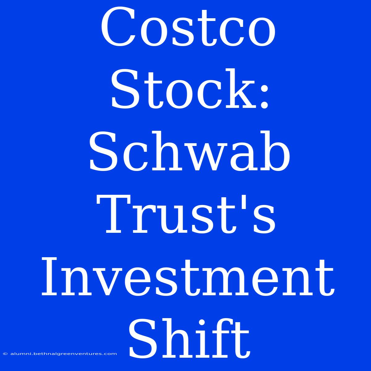 Costco Stock: Schwab Trust's Investment Shift 