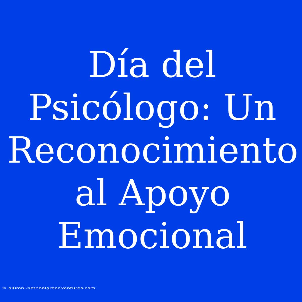 Día Del Psicólogo: Un Reconocimiento Al Apoyo Emocional