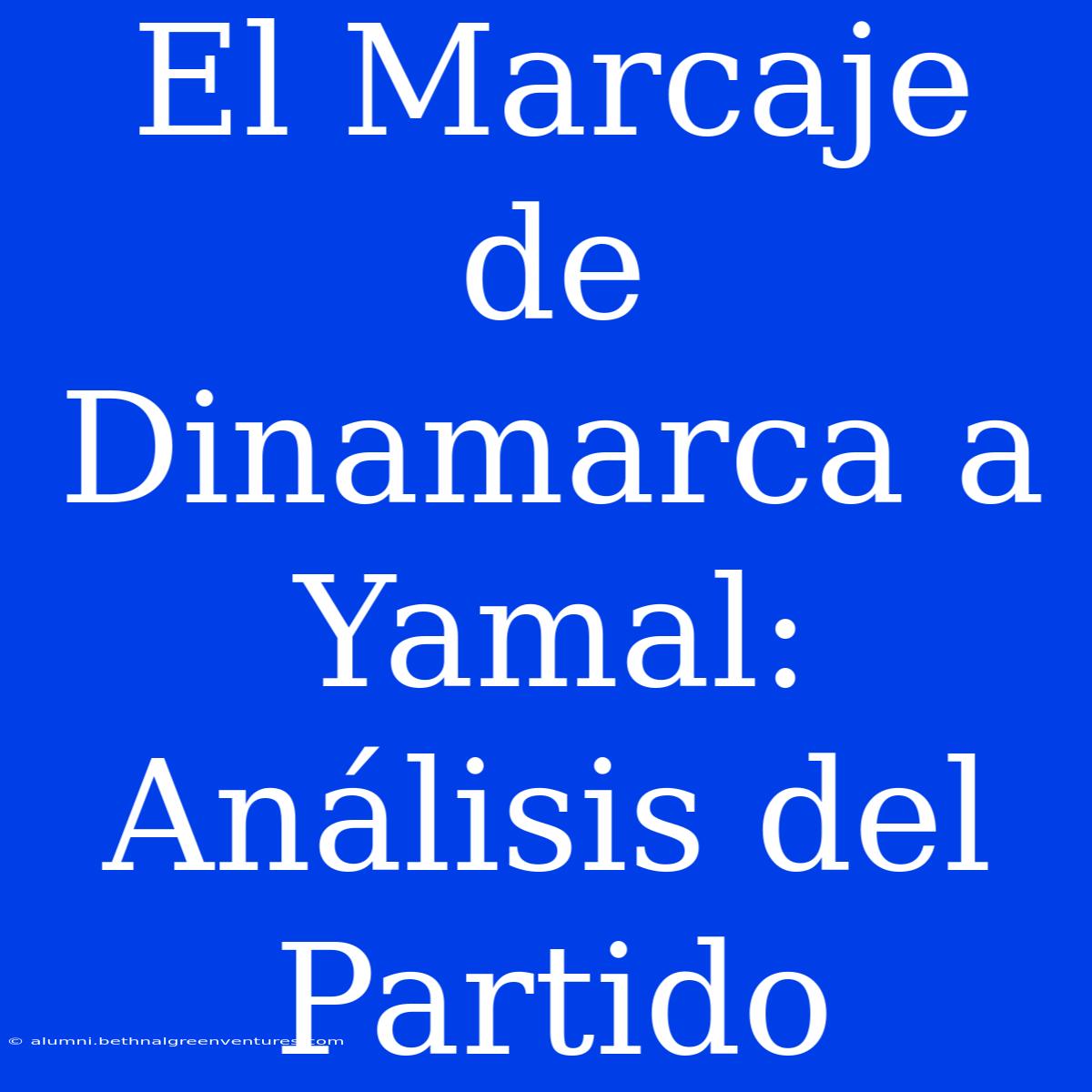 El Marcaje De Dinamarca A Yamal: Análisis Del Partido