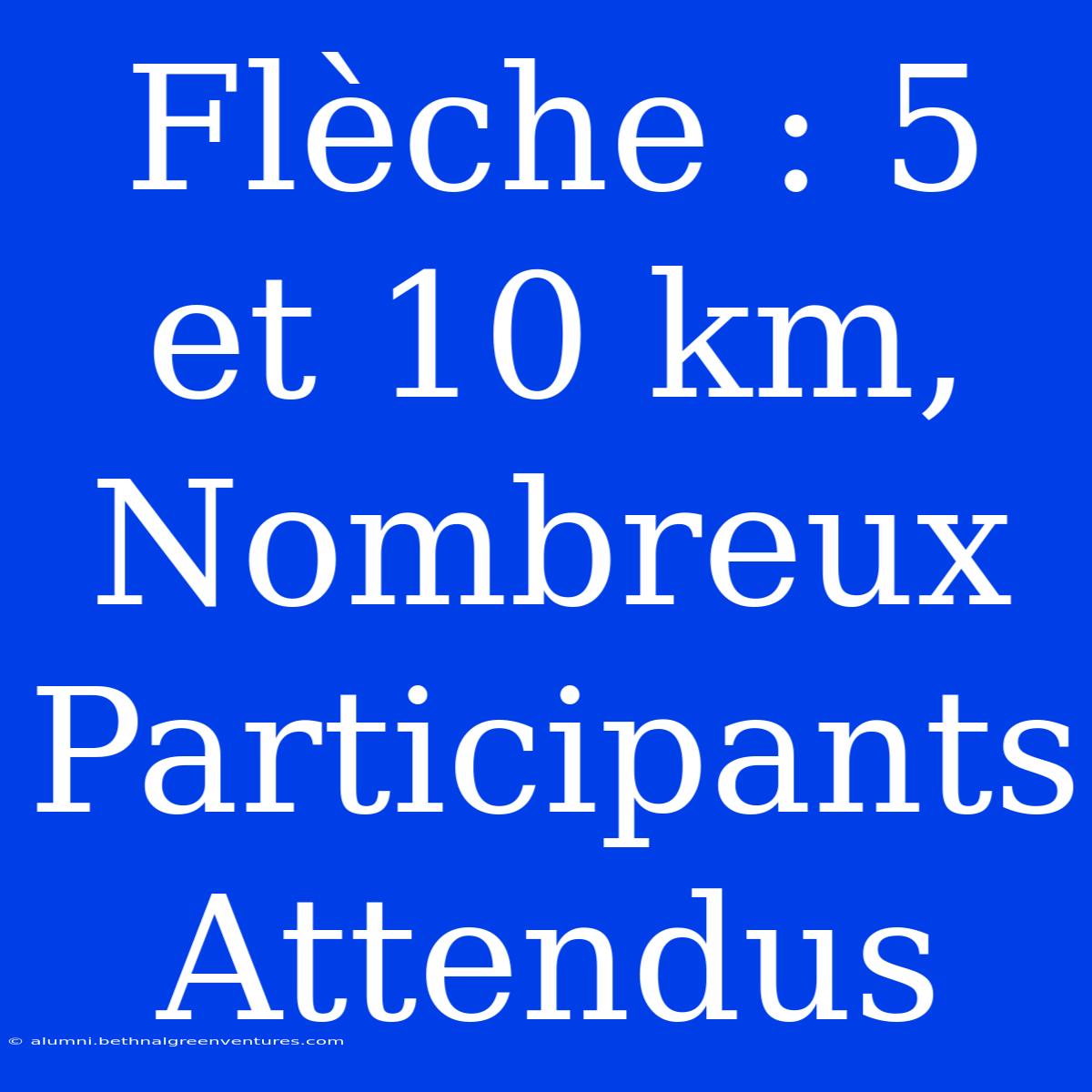 Flèche : 5 Et 10 Km, Nombreux Participants Attendus 