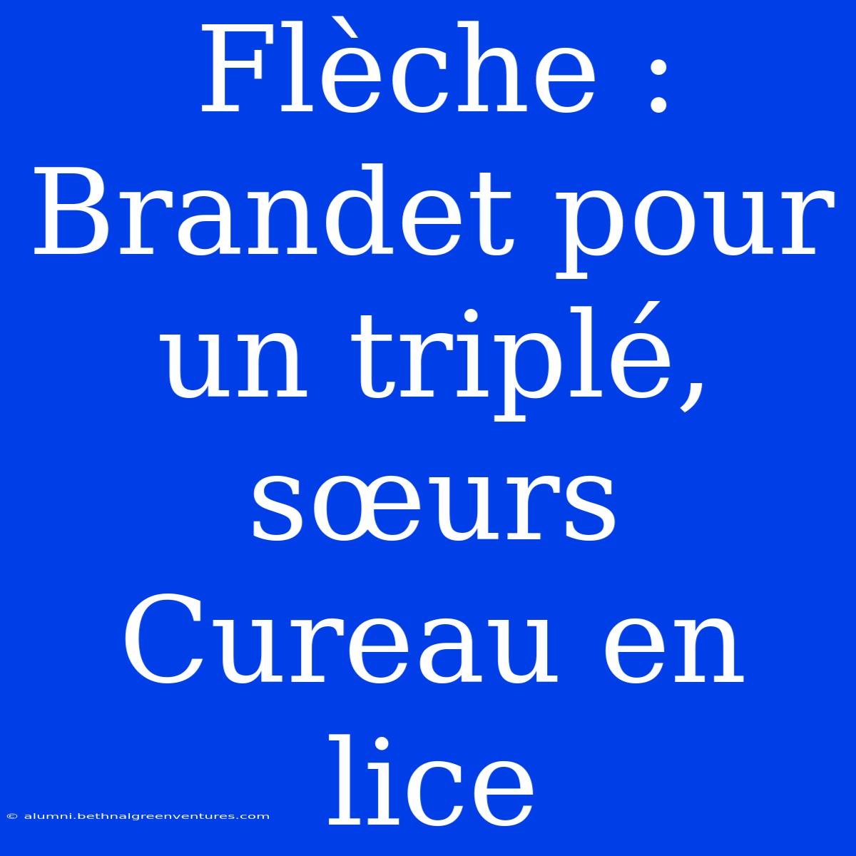 Flèche : Brandet Pour Un Triplé, Sœurs Cureau En Lice