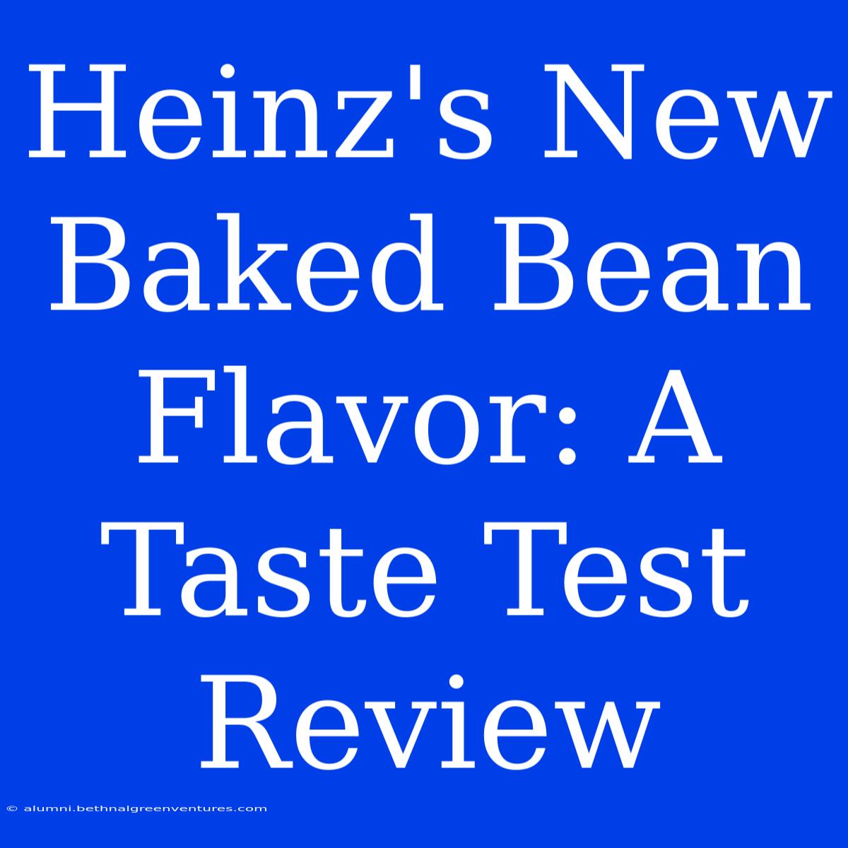 Heinz's New Baked Bean Flavor: A Taste Test Review