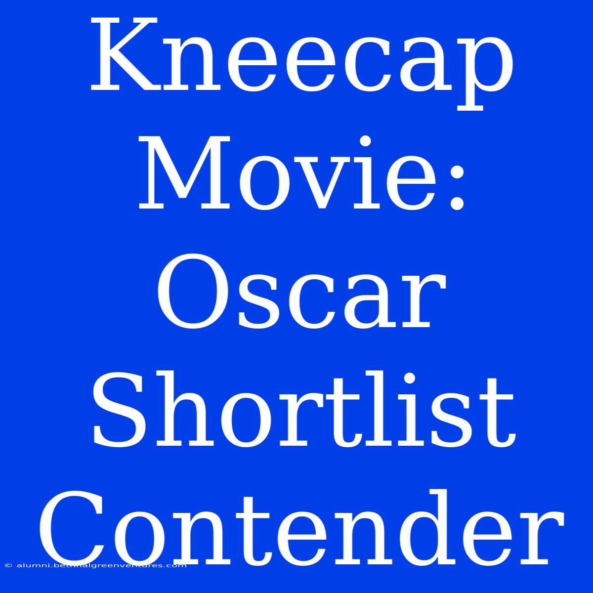 Kneecap Movie: Oscar Shortlist Contender