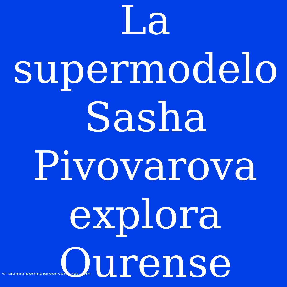 La Supermodelo Sasha Pivovarova Explora Ourense