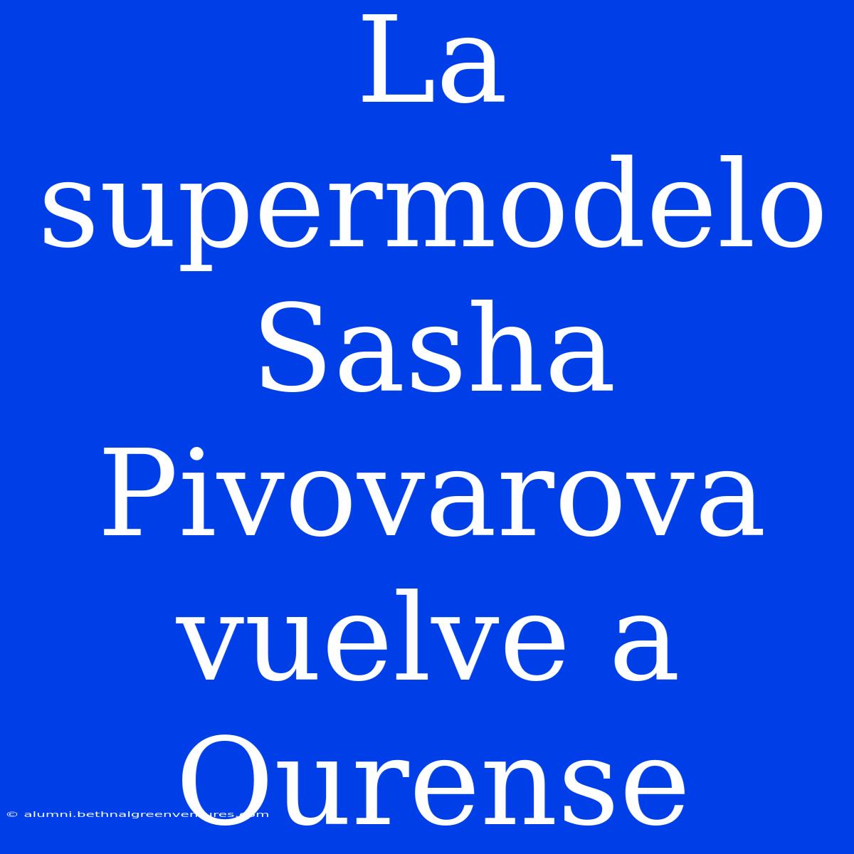 La Supermodelo Sasha Pivovarova Vuelve A Ourense