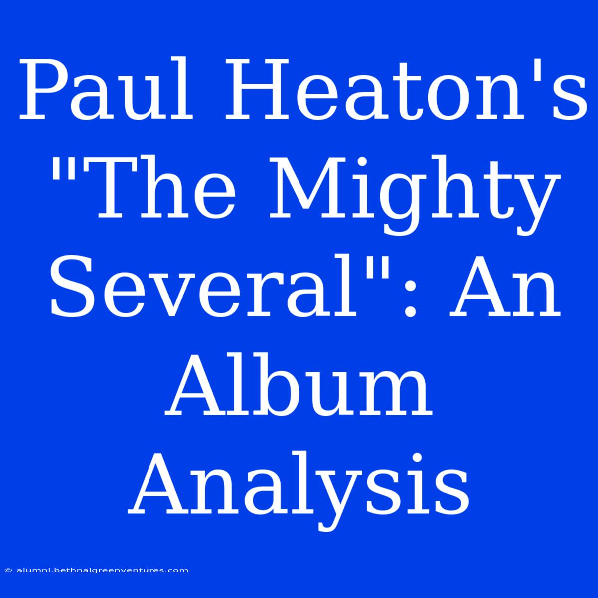 Paul Heaton's 