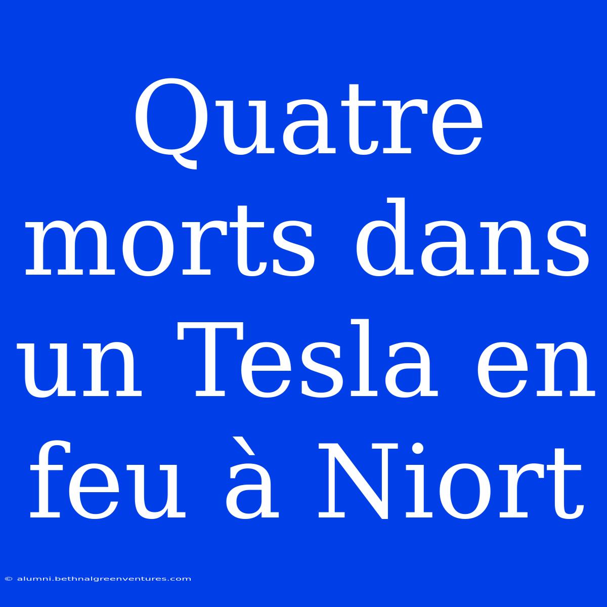 Quatre Morts Dans Un Tesla En Feu À Niort