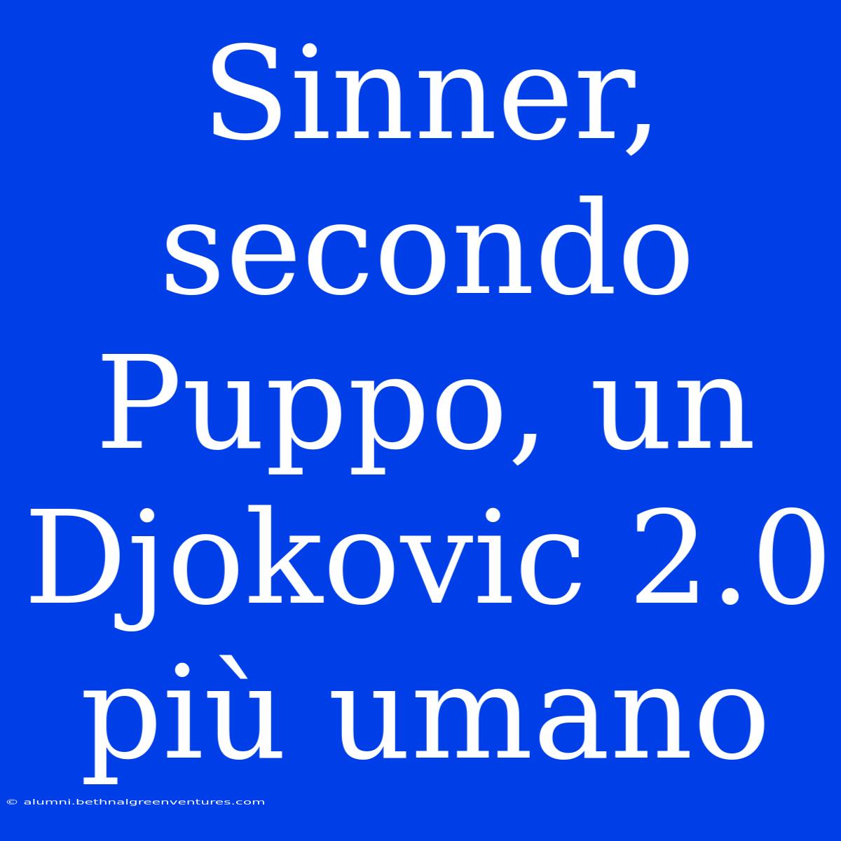 Sinner, Secondo Puppo, Un Djokovic 2.0 Più Umano