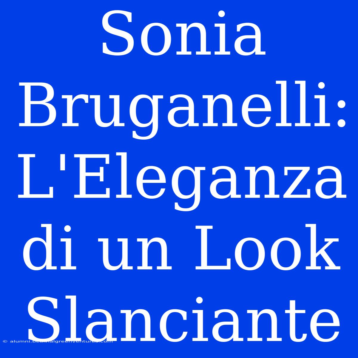 Sonia Bruganelli: L'Eleganza Di Un Look Slanciante