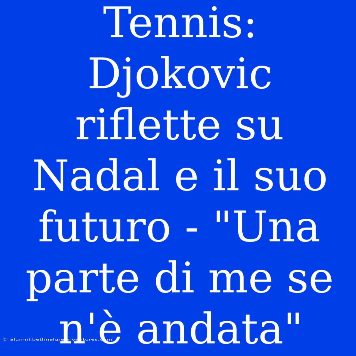 Tennis: Djokovic Riflette Su Nadal E Il Suo Futuro - 