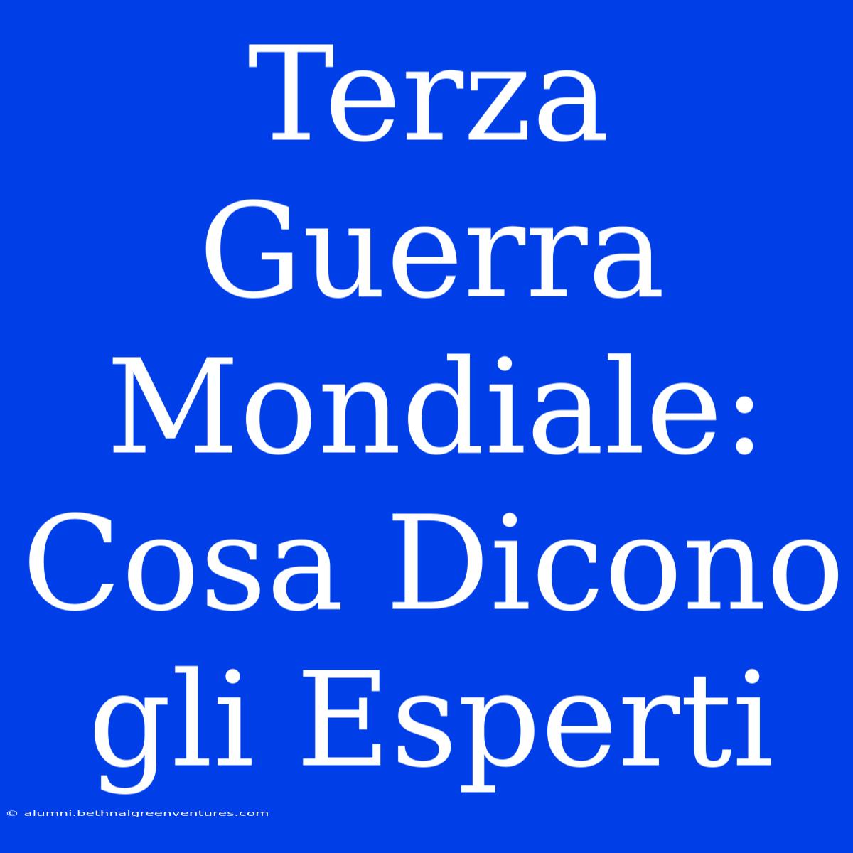 Terza Guerra Mondiale: Cosa Dicono Gli Esperti