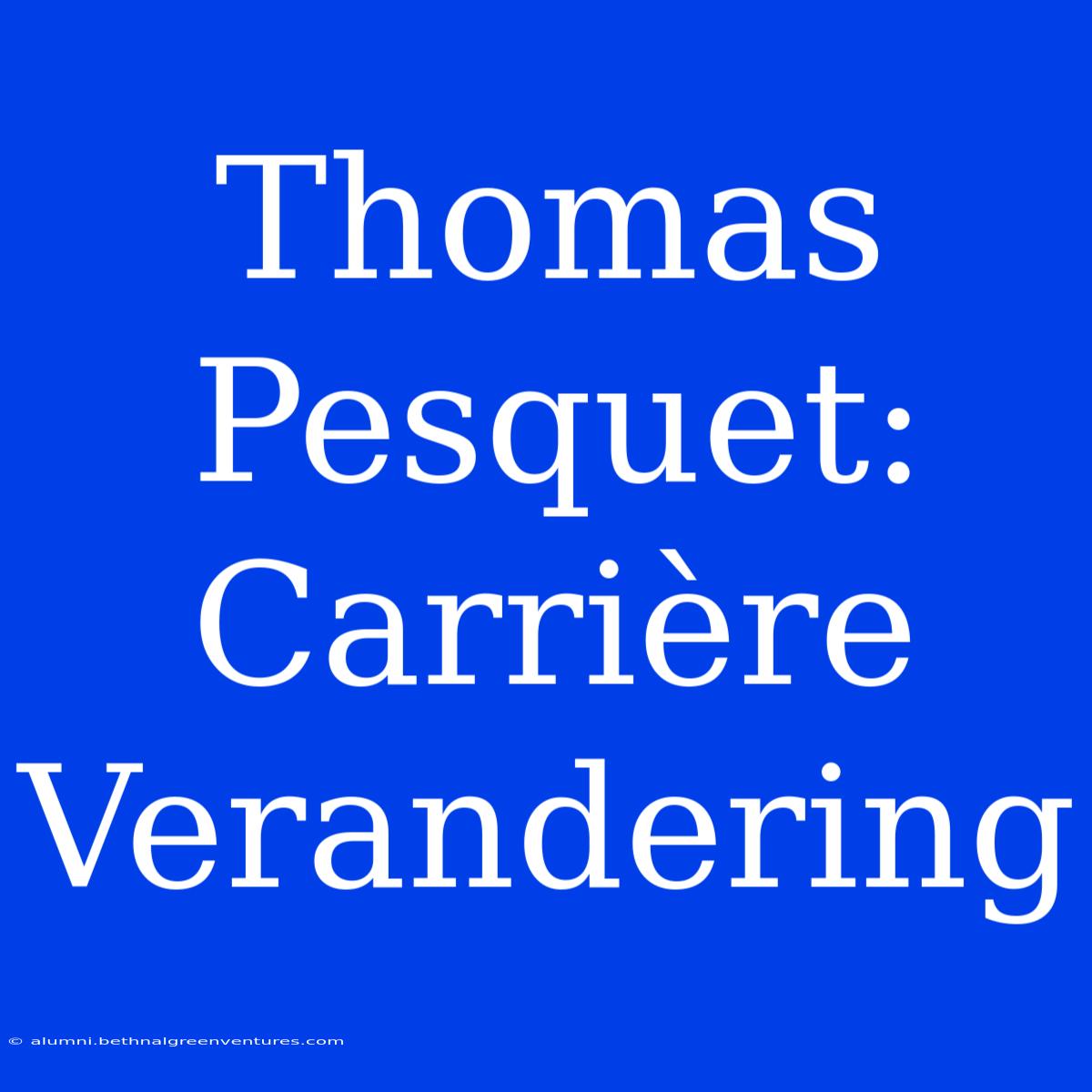 Thomas Pesquet: Carrière Verandering