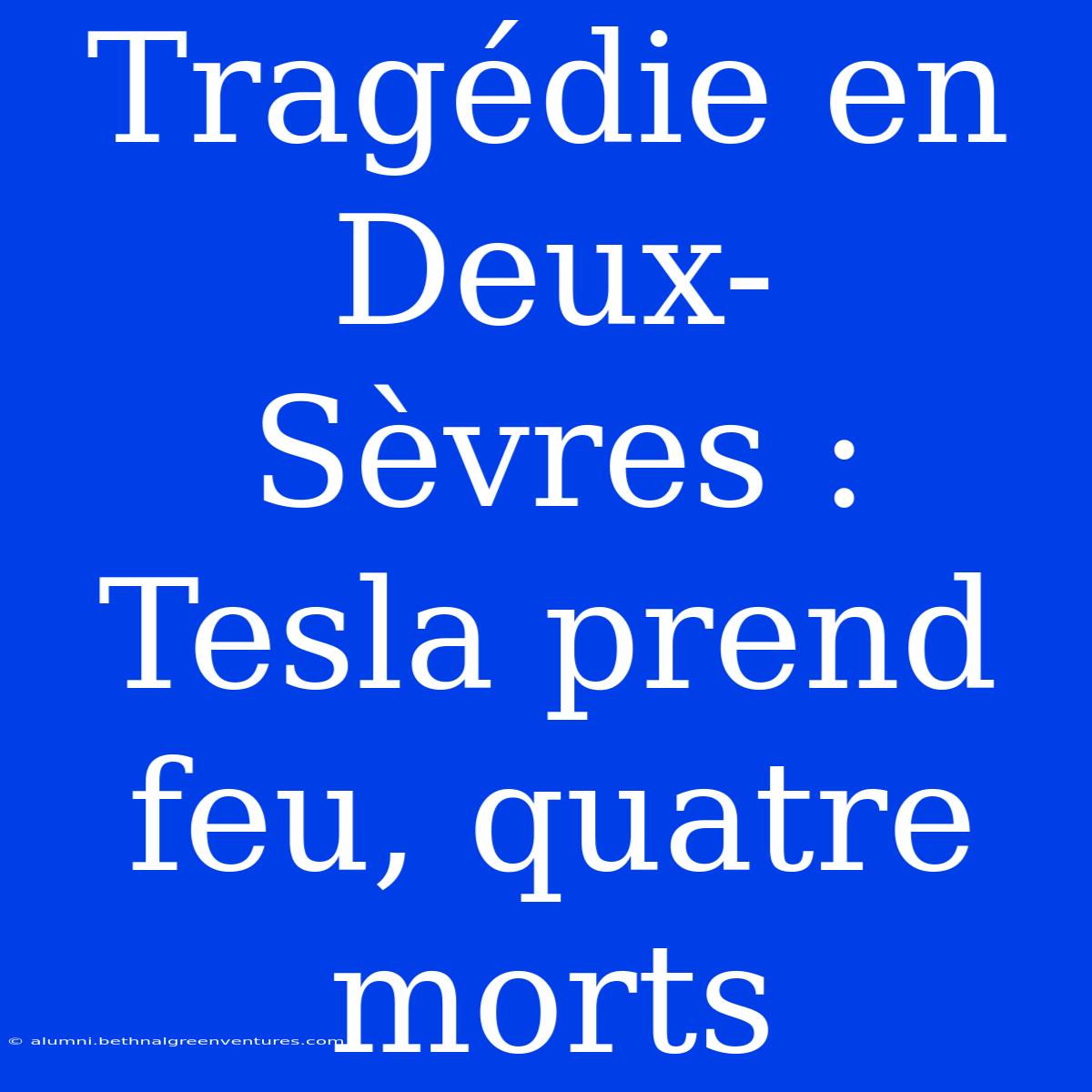 Tragédie En Deux-Sèvres : Tesla Prend Feu, Quatre Morts