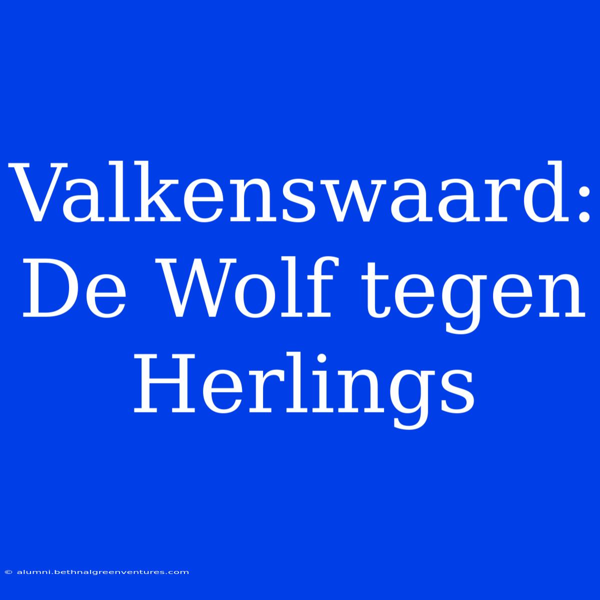 Valkenswaard: De Wolf Tegen Herlings