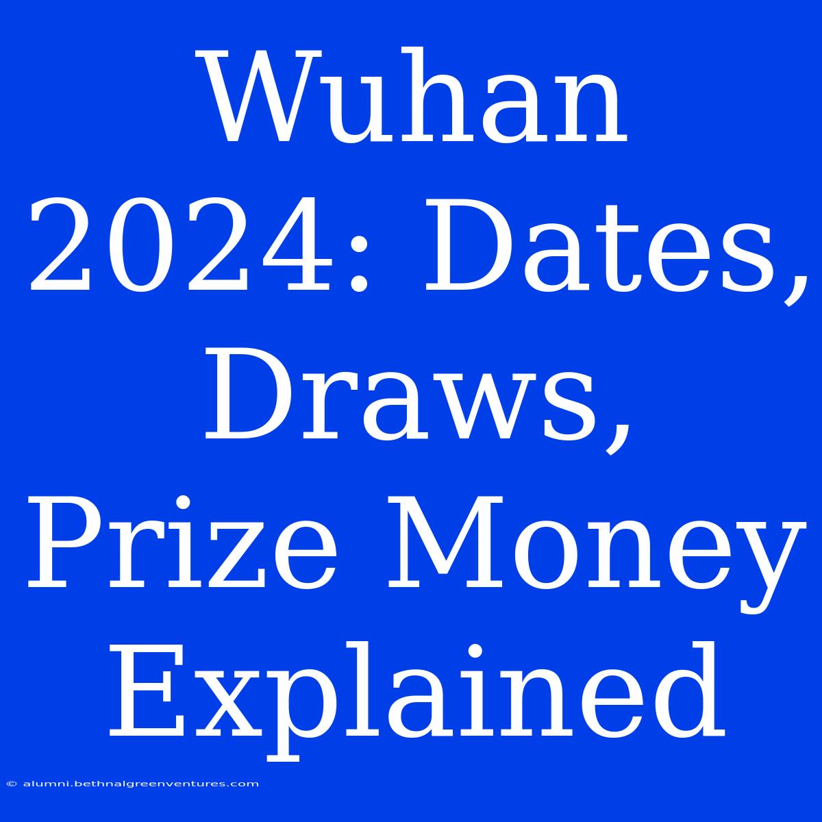 Wuhan 2024: Dates, Draws, Prize Money Explained